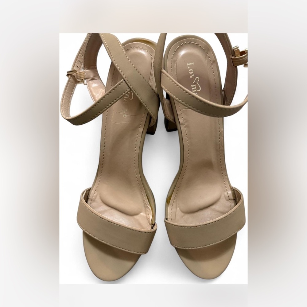 Beige Strappy Heels